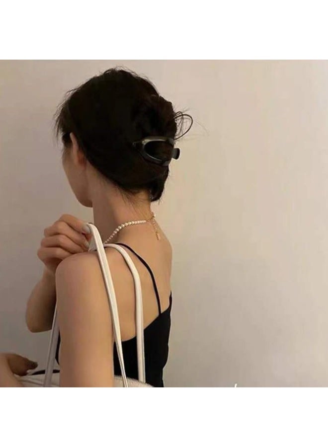 yaozeio Lay Down Claw Clip Flat French Hair Clips Jaw Clips for Hair Clamps for Thick Thin Hair Styling Accessories for Women Girls Banana Barrettes for Women No Slip Grip 2Pcs - Image 5