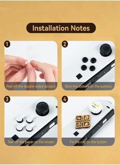 Fazza Cross D-Pad Button Caps Luminous Silicone Thumb Grips Set, ABXY Buttons Sticker Joystick Cover Caps Compatible with Nintendo Switch/OLED Controller-Wizarding World  - Image 4