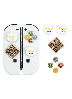 Cross D-Pad Button Caps Luminous Silicone Thumb Grips Set, ABXY Buttons Sticker Joystick Cover Caps Compatible with Nintendo Switch/OLED Controller-Wizarding World