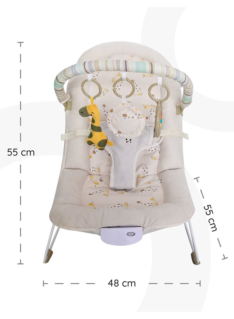 Moon Anitmal Printed Hop-Hop Bouncer - Beige - Image 4