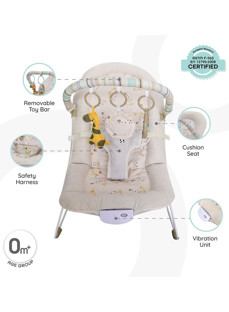 Moon Anitmal Printed Hop-Hop Bouncer - Beige - Image 2