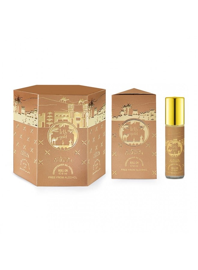 نبيل عبوة من 6 عطور زيتية مركزة من نبيل إرث جولد 6 مل - Image 1