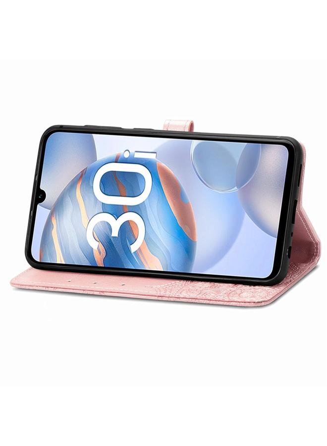 اس-توب جراب هاتف Honor 30i من الجلد المنقوش بزهرة ماندالا - Image 4