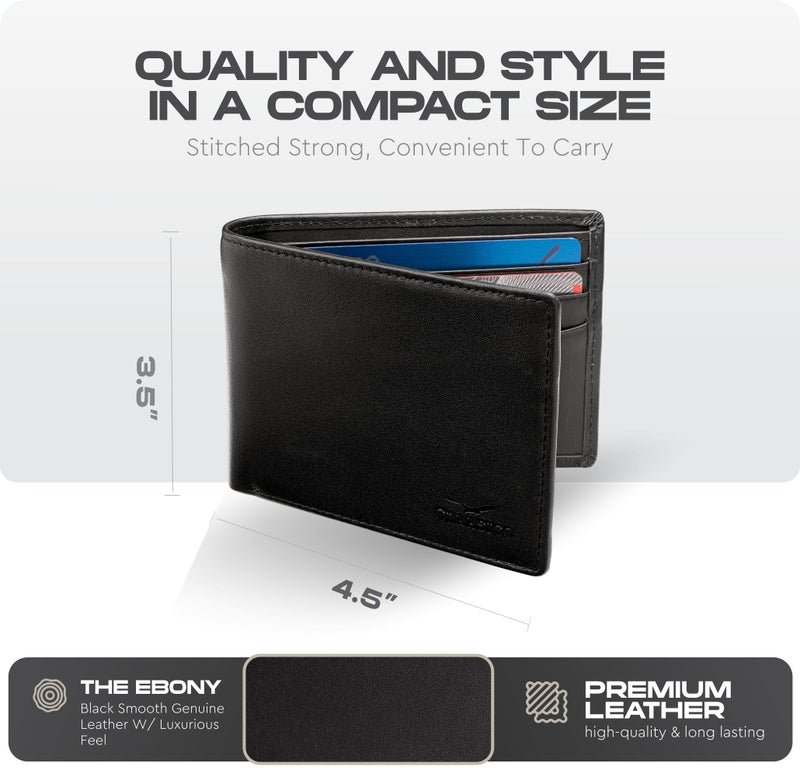 Claasico Wallet for Men’s - Genuine Leather Slim Bifold RFID Wallet - Gift for Men Packed in Stylish Gift Box - Image 2