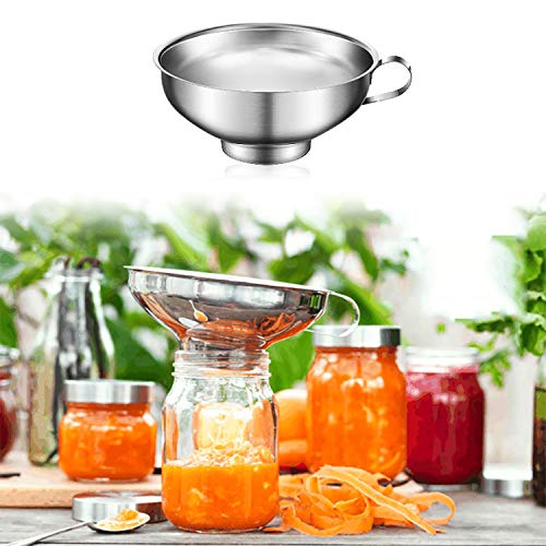 JIANGLAI 2 Pieces Stainless Steel Canning Jar Lifter Tongs and Canning Funnel with Safe and Secure Grip for Wide Mouth and Regular Jars, Easy to clean and Dishwasher safe - Image 5