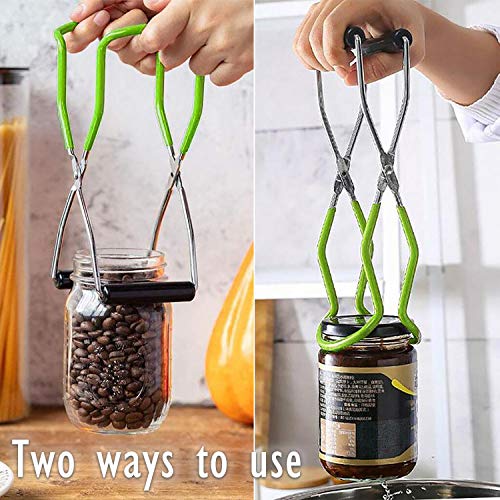 JIANGLAI 2 Pieces Stainless Steel Canning Jar Lifter Tongs and Canning Funnel with Safe and Secure Grip for Wide Mouth and Regular Jars, Easy to clean and Dishwasher safe - Image 4