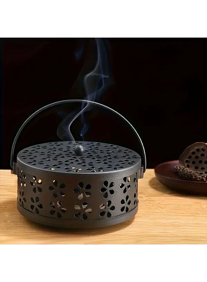 Pink Vintage Metal Mosquito Coil Holder Portable Iron Incense Burner For Home Outdoor - Image 5