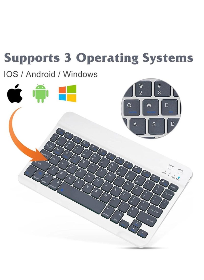 GULFLINK - Wireless Bluetooth Rechargeable Keyboard, Multi-Device Universal Bluetooth Keyboard, Portable Keyboard, Suitable for iOS Android, Windows iPad, Tablets MacBook (Dark Blue) - Image 1