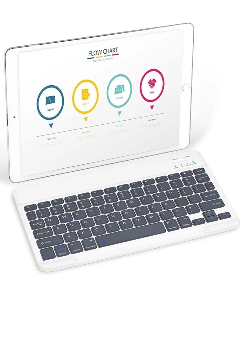 GULFLINK - Wireless Bluetooth Rechargeable Keyboard, Multi-Device Universal Bluetooth Keyboard, Portable Keyboard, Suitable for iOS Android, Windows iPad, Tablets MacBook (Dark Blue) - Image 1