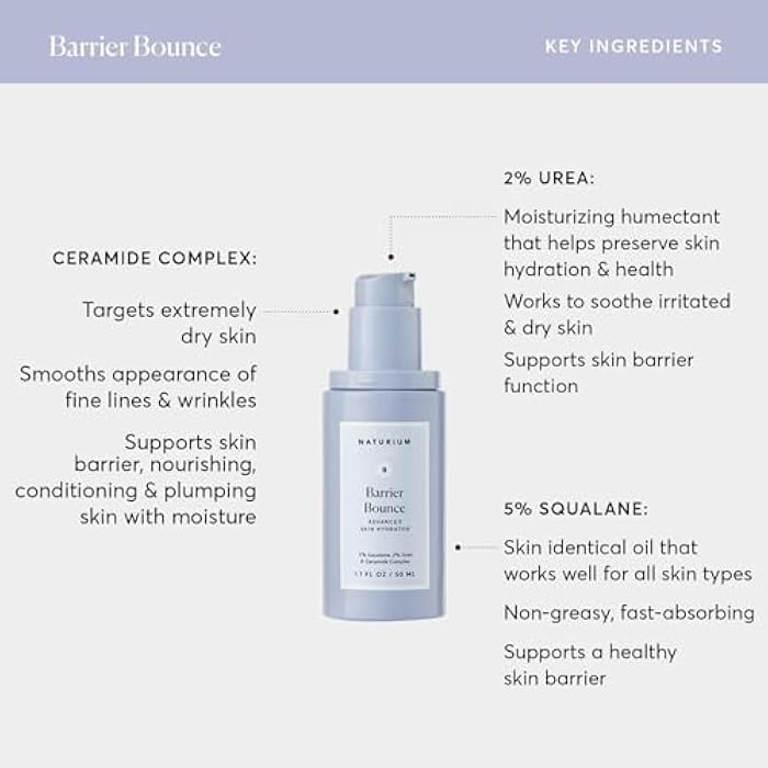 Naturium Barrier Bounce Serum, Plumps & Hydrates Face, Neck & Chest, Hydration Booster & Skin Care with Squalene & Ceramide Complex, 1.7 fl oz - Image 4
