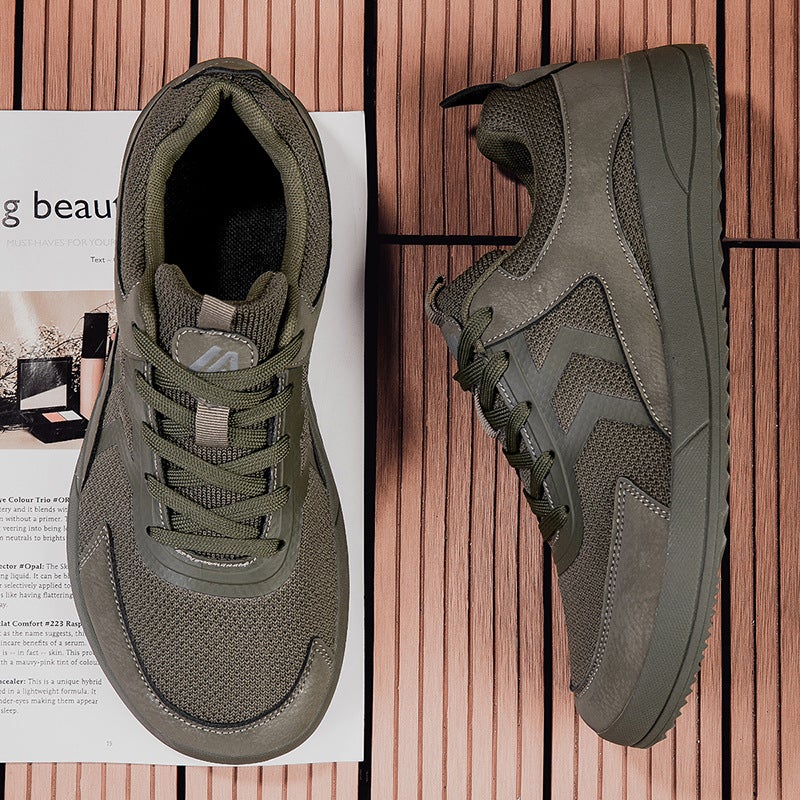 2024 Plus Size 4748 Wide-Head Barefoot Shoes Four Seasons Mesh Plus Size Casual Sneaker Gym Running Shoes - Image 1