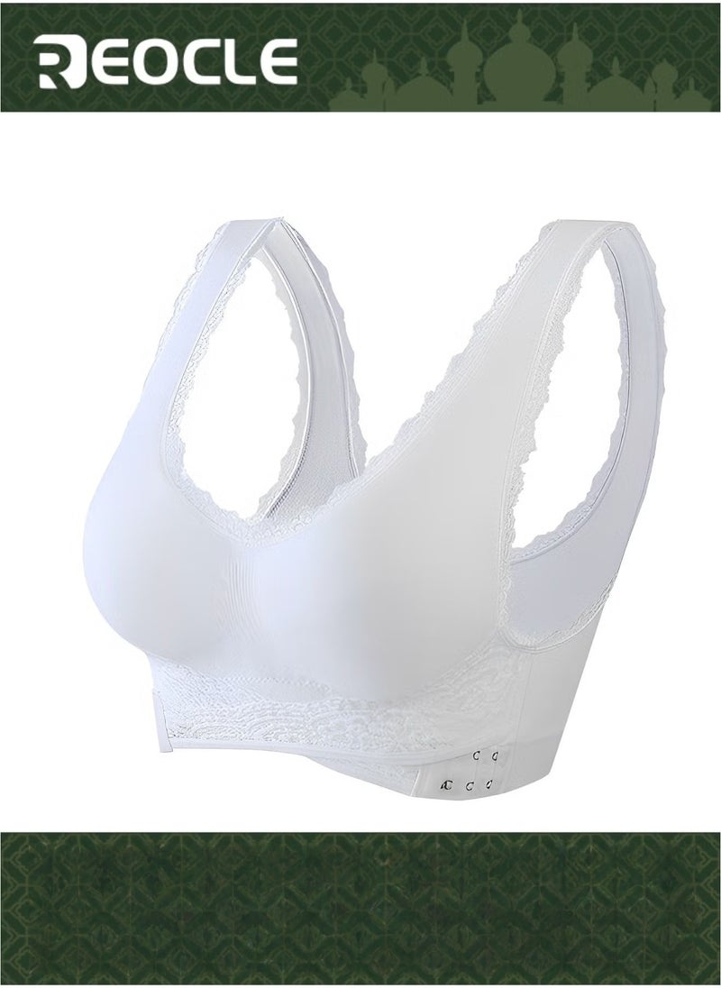 REOCLE Women's Deep Cup Bra Hide Back Fat Full Back Coverage Fashion Bra with Shapewear Push Up Bra Sculpting Uplift Bra Sport Bra - Image 1