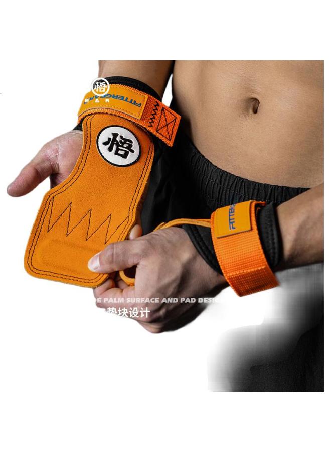 FITTERGEAR Leather Weightlifting Grips With Wrist Support And Pull-Up Assistance For Men And Women, Fitness Gloves With Wrist Wraps - Image 3