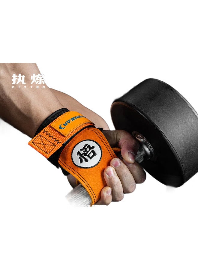 FITTERGEAR Leather Weightlifting Grips With Wrist Support And Pull-Up Assistance For Men And Women, Fitness Gloves With Wrist Wraps - Image 1
