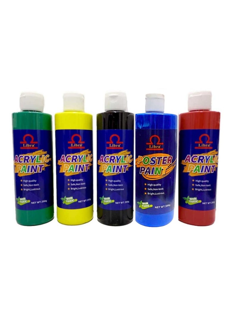 Libra طلاء أكريليك (عبوة زجاجة) عبوة من 5 قطع - Image 1