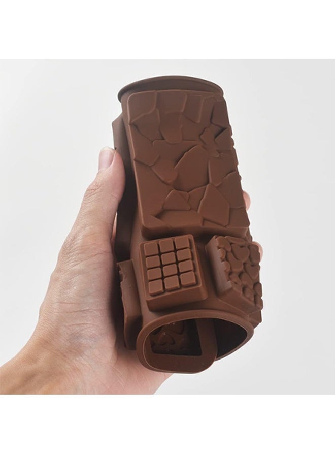 مجموعة قوالب شوكولاتة سيليكون بأشكال متنوعة مكونة من قطعتين، قوالب منفصلة على شكل وافل صغير وقلب ومربع لألواح البروتين وقطع الطاقة والحلوى محلية الصنع، أدوات خبز غير لاصقة آمنة على الطعام - Image 5