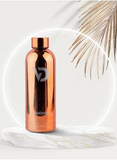 Generic Thermal Bottle 500ML Bamboo cap bottle Vacuum Insulated Water Bottle Double Layer Stainless Steel Sports Water Bottle Leak Proof Water Bottle for Office school and Gym Copper 20oz  - Image 3
