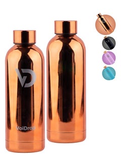 Generic Thermal Bottle 500ML Bamboo cap bottle Vacuum Insulated Water Bottle Double Layer Stainless Steel Sports Water Bottle Leak Proof Water Bottle for Office school and Gym Copper 20oz  - Image 5