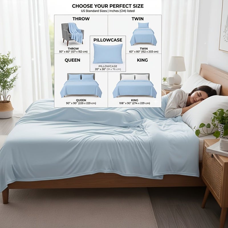 1pc Green Cooling Pillowcase Cooling Blanket For Hot Sleepers Q Max Cool Touch Fabric Lightweight Breathable Summer Blanket For Night Sweats Relief Absorbs Excess Body Heat Ultra Cool Soft Throw For Warm Nights Bedroom Sofa Travel Summer Gifts - Image 5