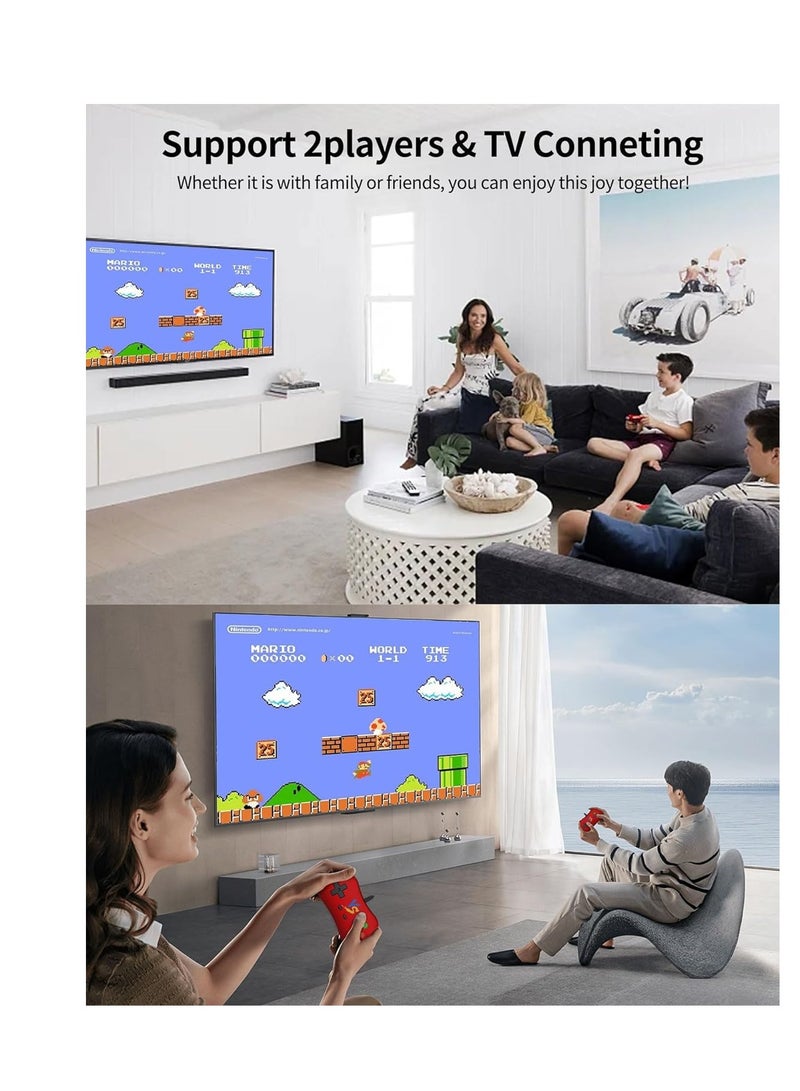 Retro Handheld Game Console with 500 Games, 3.5 Inch Display, 1200mAh Battery, EVA Case, Supports Two Players and TV Connection, Ideal Gift for Kids - Image 4