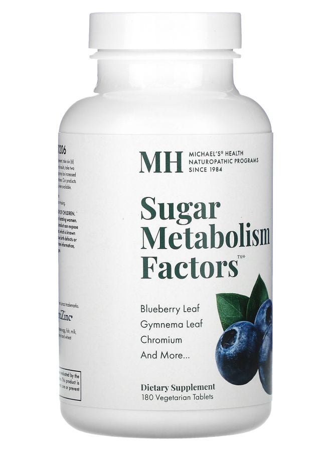 Michael's Naturopathic Sugar Metabolism Factors 180 Vegetarian Tablets - Image 2