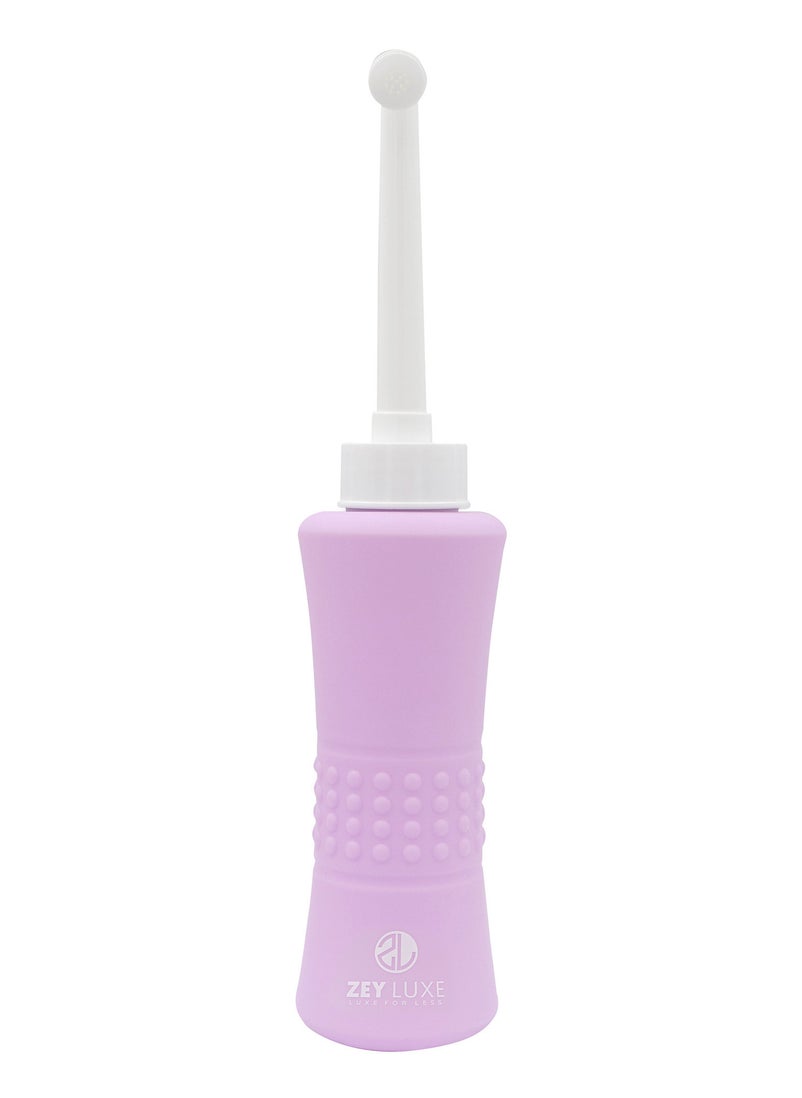 ZEY LUXE ZEY LUXE Portable Bottle 500ml - Bidet with Waterproof Pouch and Cap PP + TPR - Leak Proof & Scratch Resistant - Perineal Clean for Postpartum Hemorrhoids Healing - Maternity Kit Essentials - Purple  - Image 2