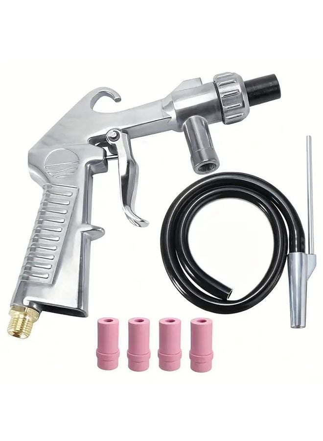 Silvery Sandblasting Machine Accessory Kit 1Pack Sandblasting Gun Rust Removal Surface Treatment - Image 4
