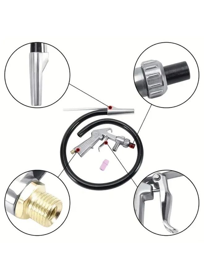 Silvery Sandblasting Machine Accessory Kit 1Pack Sandblasting Gun Rust Removal Surface Treatment - Image 5