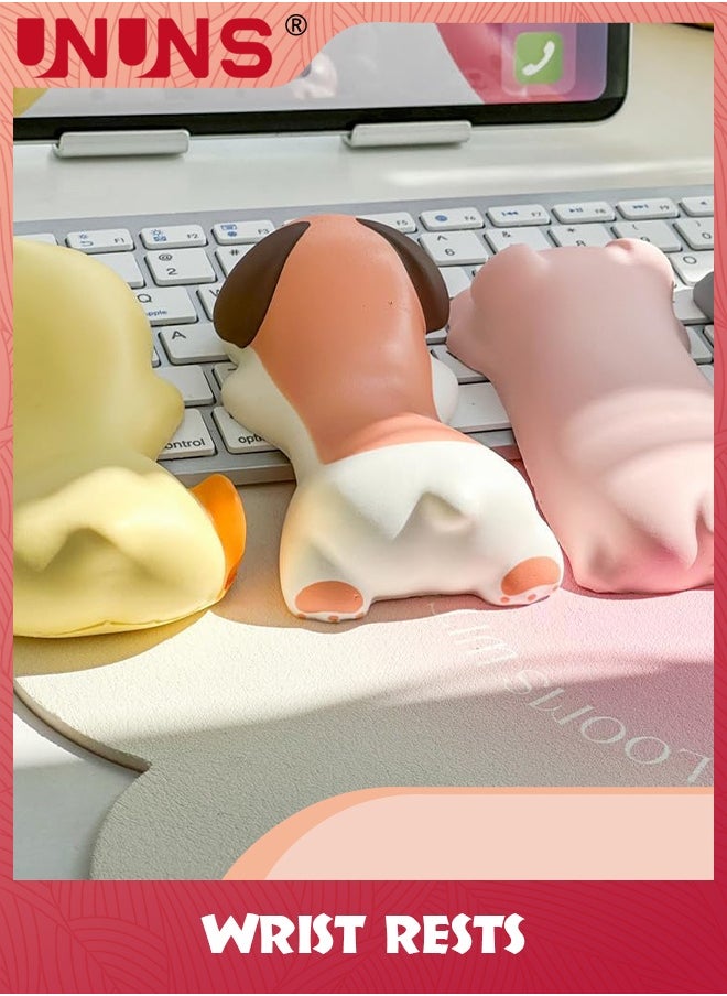 UNUNS Wrist Rest Support,Upgrade Ergonomic Memory Foam Support For Mouse Computer Arm Rest,Desk Cute Animals Pad Office Supplies Slow Rising PU (Dog)  - Image 3