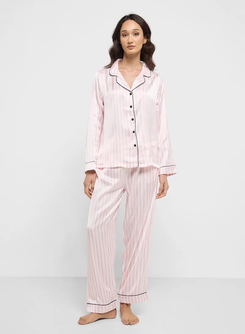 ELLA Striped Pyjama Set