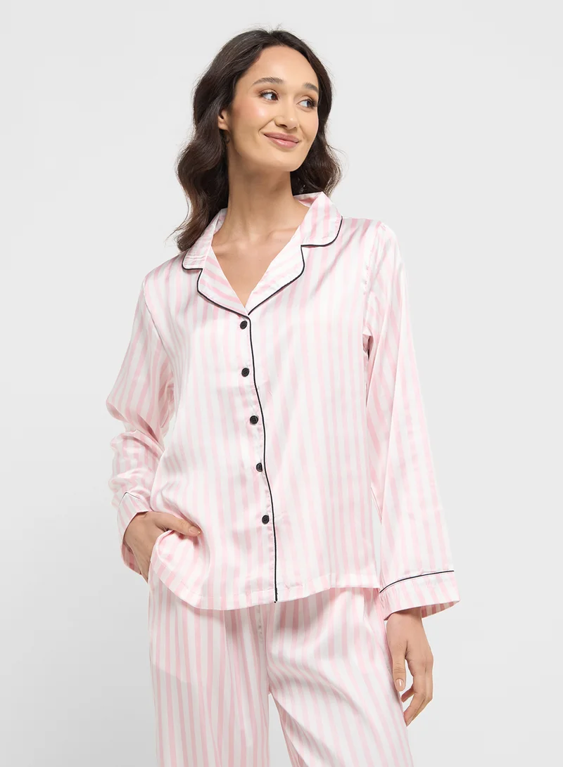 ELLA Striped Pyjama Set