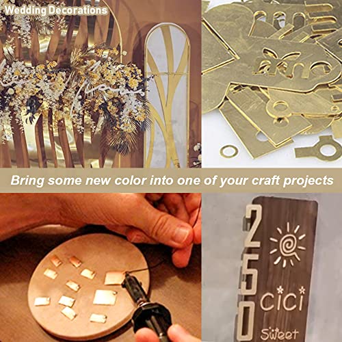 Feelers Copper Metal Brass Sheet Roll 1000mm x 100mm x 0.05mm, Film Brass Foil Plate High Hardness Free-Cutting Brass Strip in Various Widths (4" Width) - Image 5