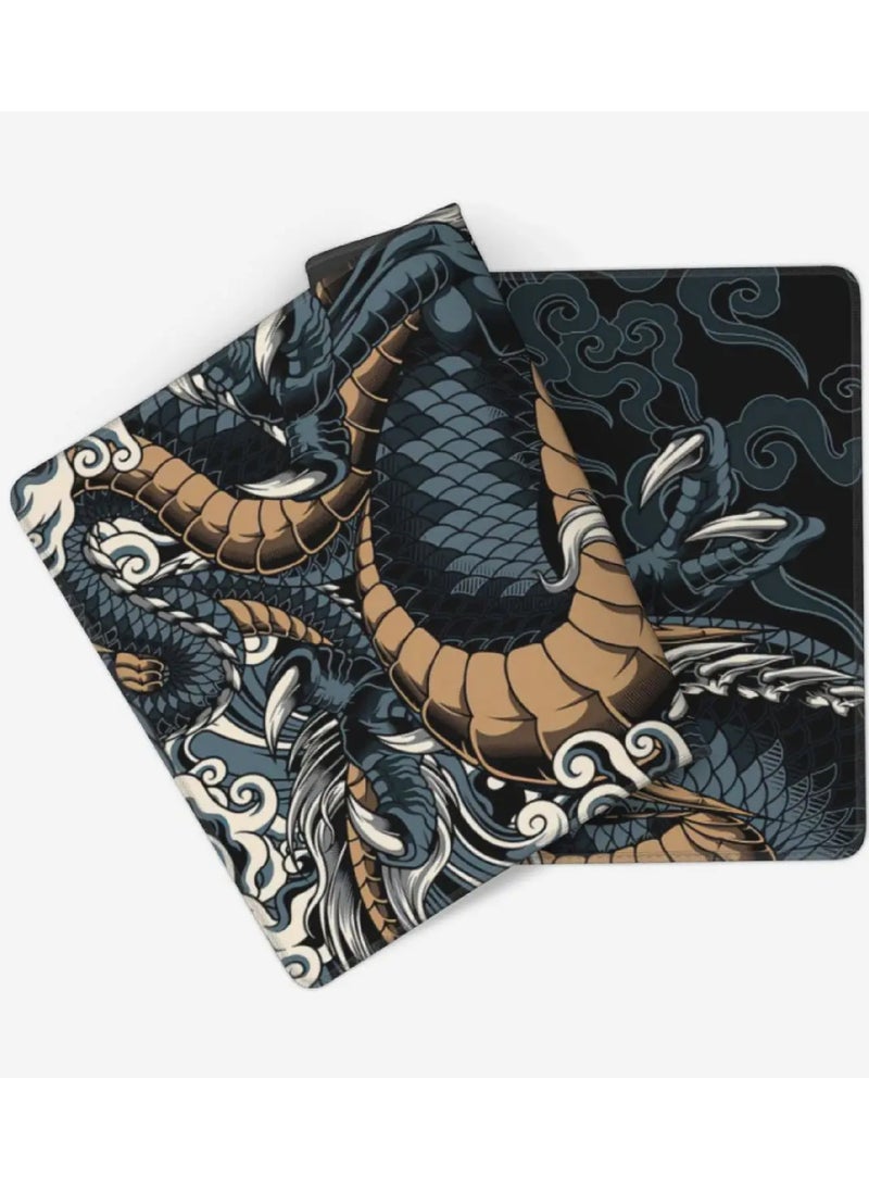 Rock Pow - Japanese Dragon Large Gaming Mousepad Keyboard Gamer Mouse Pad on The Table Speed Desk Mat Anime 800 * 300 * 3mm Mouse Mats - Image 1