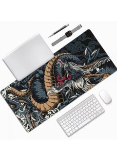Rock Pow Japanese Dragon Large Gaming Mousepad Keyboard Gamer Mouse Pad on The Table Speed Desk Mat Anime 800 * 300 * 3mm Mouse Mats  - Image 3