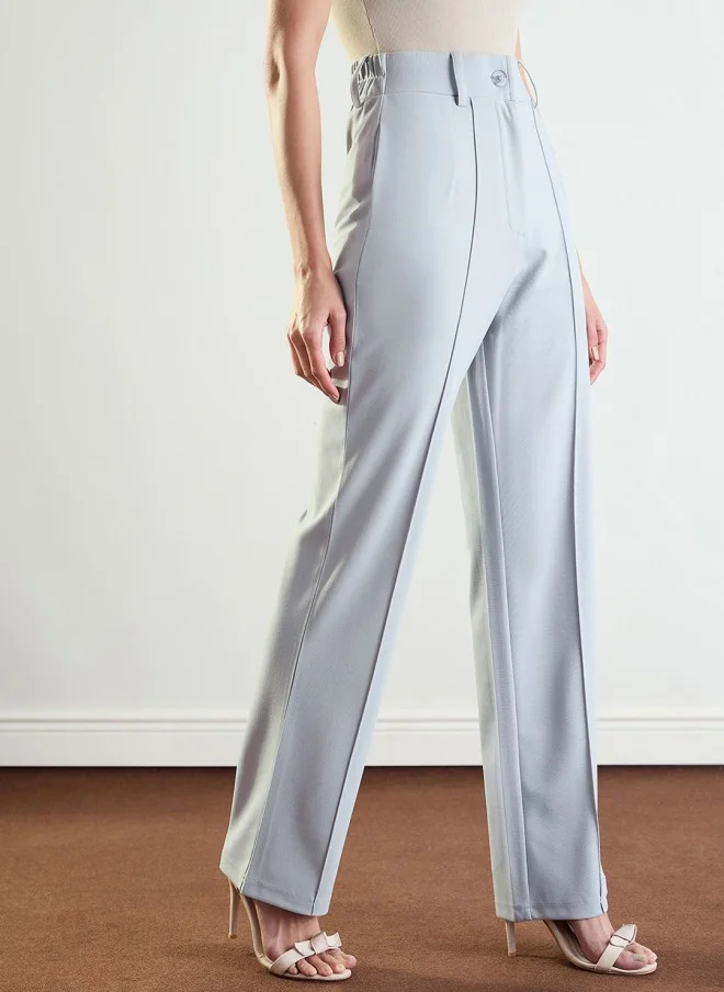 ساسافراس High-Rise Straight Fit Trousers for Women