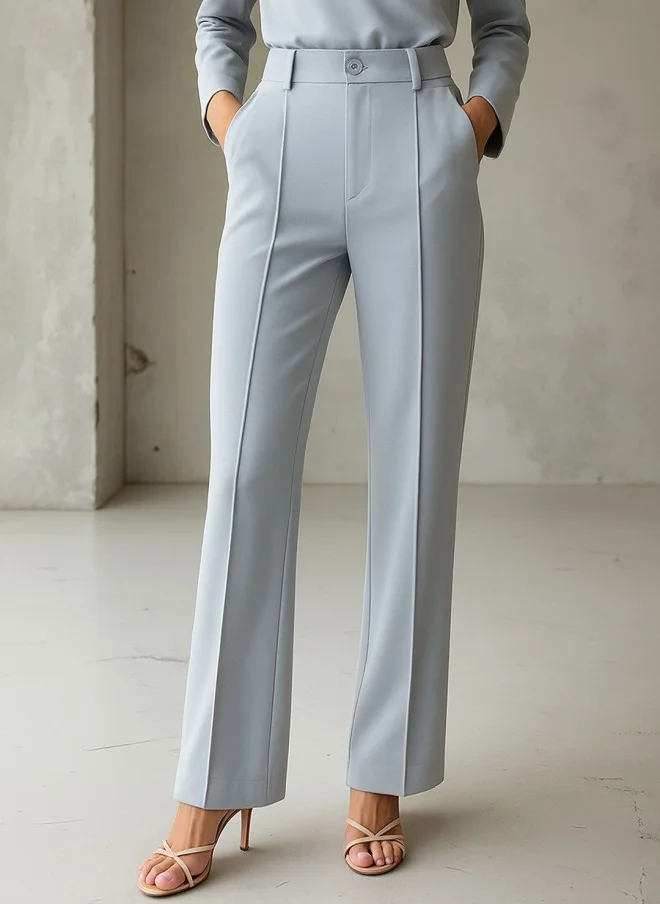 ساسافراس High-Rise Straight Fit Trousers for Women
