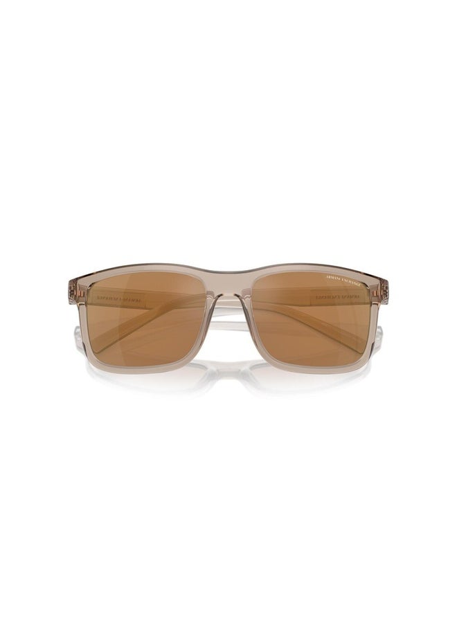 Armani Exchange - 4145S Clear Brown Glossy 57 - Image 1