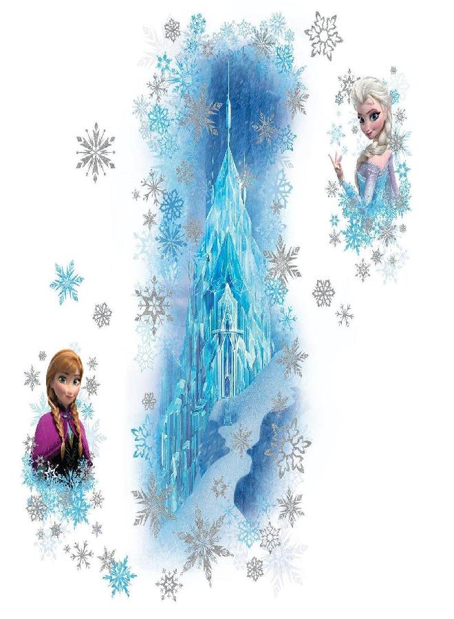 RoomMates RMK2739GM Disney Frozen Ice Palace With Else and Anna Peel and Stick Giant Wall Decals - Image 1