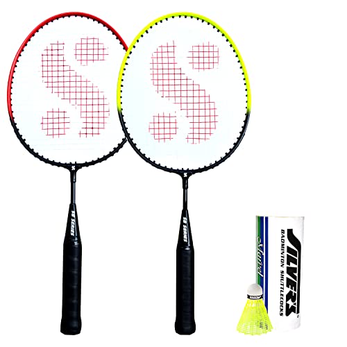 Silvers Silver's Junior Pedal Combo-5 (2 Badminton Rackets, 3 Plastic Shuttlecock) - Image 1