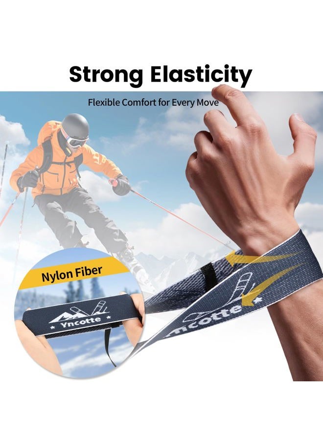 Yncotte Men's Elastic Wrist Glove Safety Strap for Skiing, Adjustable Glove Handcuff Leashes Comfortable for Hanging Gloves - Image 3