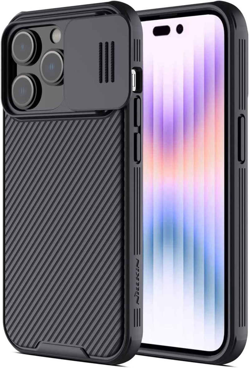 NILLKIN Slide Cover Camera Protection CamShield Pro Case For iPhone 14 Pro Black