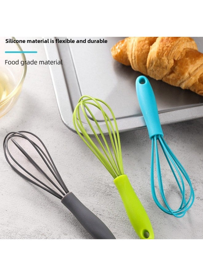 6 Inch Mini Children's Special Egg Beater Cream Egg Mixer Food Grade Silicone Baking Tools In Stock-Color:Light Purple  - Image 4