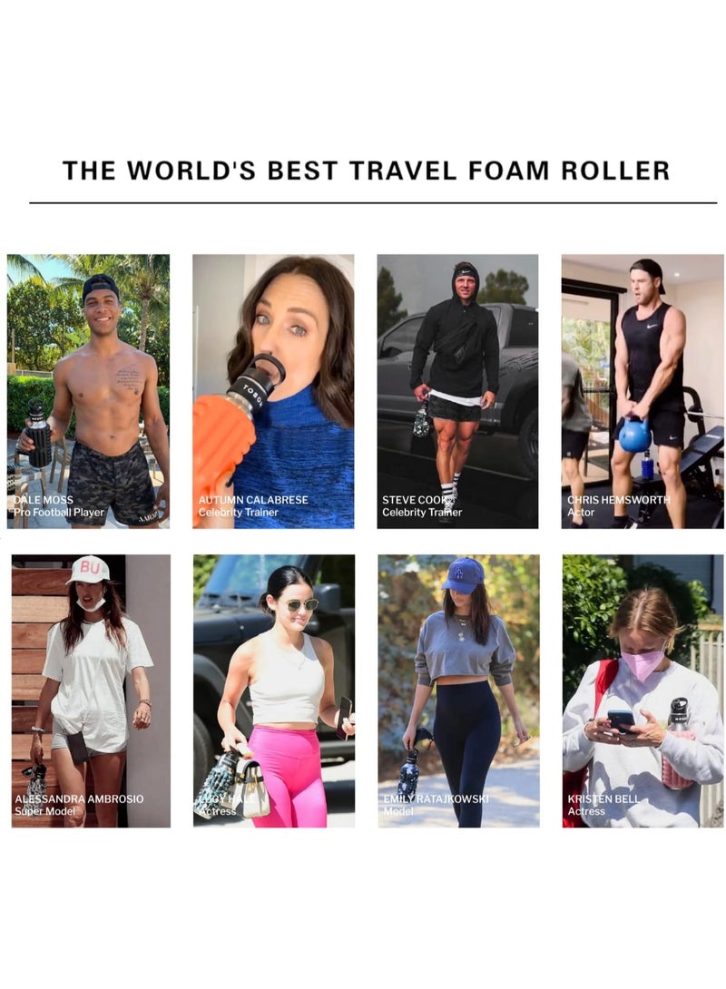 MOBOT Grace Foam Roller Water Bottle - High Performance Stainless Steel – Built for travel 798.4ml (Blue Steel) - Image 3