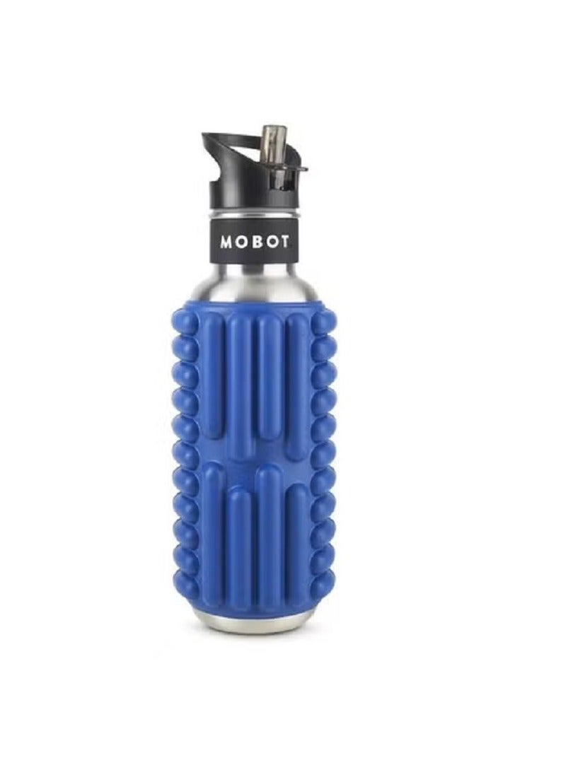 MOBOT Grace Foam Roller Water Bottle - High Performance Stainless Steel – Built for travel 798.4ml (Blue Steel) - Image 1