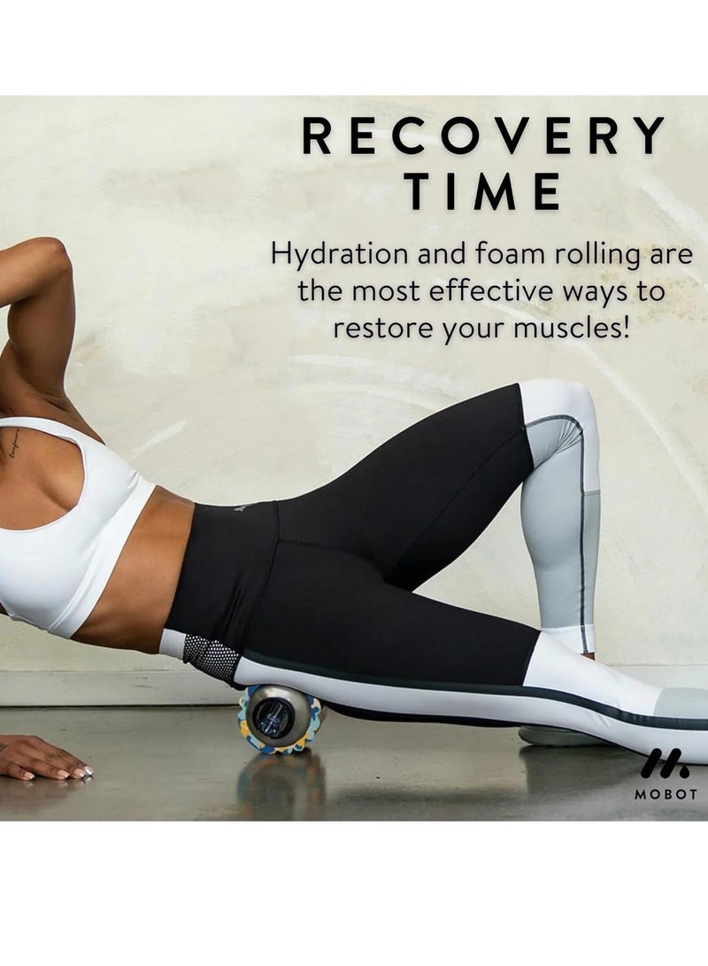 MOBOT Grace Foam Roller Water Bottle - High Performance Stainless Steel – Built for travel 798.4ml (Blue Steel) - Image 5