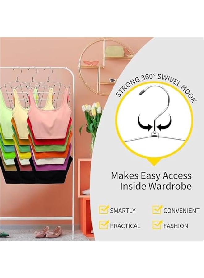 MIXDE 3 Pack Closet Organizer and Storage - 8 Tier Tank-Top-Hanger, Bra Organizer, Hangers Space Saving, Dorm Room Essentials for College Students Girls, Apartment Essentials Storage and Organization - Image 2