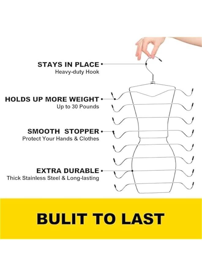 MIXDE 3 Pack Closet Organizer and Storage - 8 Tier Tank-Top-Hanger, Bra Organizer, Hangers Space Saving, Dorm Room Essentials for College Students Girls, Apartment Essentials Storage and Organization - Image 3