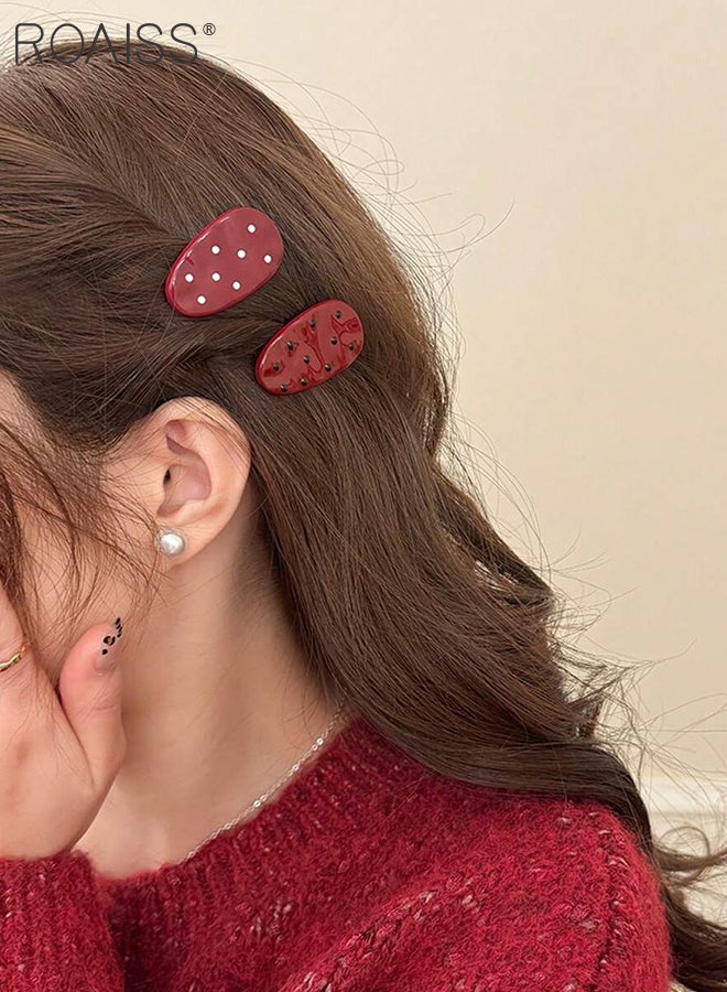 roaiss 16 Pcs Cute Hair Pins for Women, Colorful Dot Hairpins Suitable for Forehead Modification, Side Cheek Hair Clips Elegant and Simple Hair Accessories - Image 4