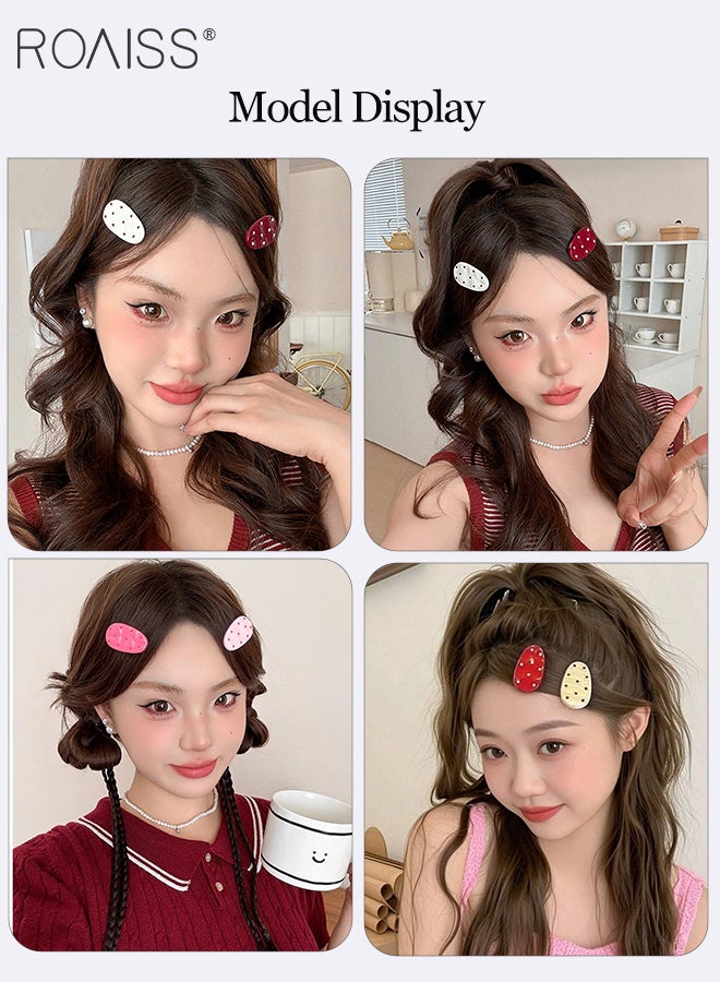 roaiss 16 Pcs Cute Hair Pins for Women, Colorful Dot Hairpins Suitable for Forehead Modification, Side Cheek Hair Clips Elegant and Simple Hair Accessories - Image 3