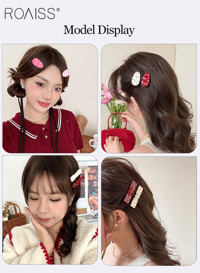 roaiss 16 Pcs Cute Hair Pins for Women, Colorful Dot Hairpins Suitable for Forehead Modification, Side Cheek Hair Clips Elegant and Simple Hair Accessories - Image 2